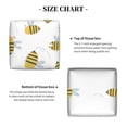 thumbnail image 5 of Picia Bee Pattern Tissue Box Cover,PVC Leather Square Holder,Tissue Box Holder with Magnetic Bottom,Facial Paper Organizer Dispenser-5.2"X5.2"X5.2", 5 of 8