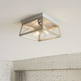 thumbnail image 6 of Briarwood Collection Two-Light Galvanized and Bleached Oak Farmhouse Style Flush Mount Ceiling Light, 6 of 12