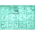 thumbnail image 1 of Ahgly Company Indoor Rectangle Persian Turquoise Blue Traditional Area Rugs, 7' x 10', 1 of 4