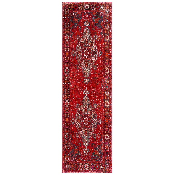 SAFAVIEH Vintage Hamadan Cathleen Oriental Runner Rug, Red/Multi, 2'3" x 14'