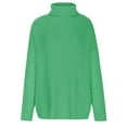 thumbnail image 3 of IROINNID Reduced Womens Sweater Turtleneck Pullover Sweater Solid Color Leisure Mid-Length Long Sleeve Sweater Tops, 3 of 5
