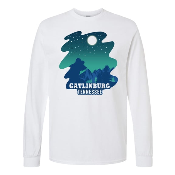 Inktastic Smoky Mountains Gatlinburg Tennessee with Bear Long Sleeve T-Shirt