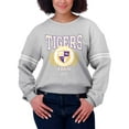 thumbnail image 4 of Women's WEAR by Erin Andrews Heather Gray LSU Tigers Classic Stripe Pullover Sweater, 4 of 4