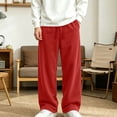 thumbnail image 6 of Pants For Boys Dqueduo Boys' Solid Color Straight Wide Leg Casual Sportswear Elastic Waist Side Pocket Corduroy Pants, Sizes 5-15 Years, 6 of 10