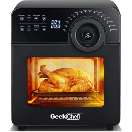 

Geek Chef Electric Air Fry Oven Toaster Oven Convection Smart Oven Multi-Function 16-in-1 Preset Modes Recipe 15QT Capacity