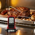 thumbnail image 3 of Digital Meat Thermometer, 2 Temperature Probes Food Thermometer for Outside Grill, Waterproof Cooking Thermometer Red/Black, 3 of 6