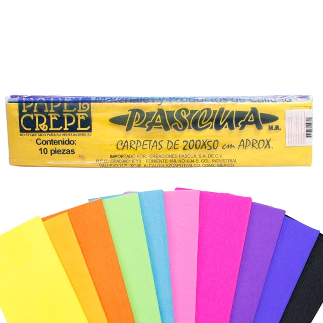 10 papel de crepe PASCUA papel de seda multicolor 200x50CM DIY MANUALIDAD Diseños y decoracion