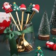 thumbnail image 4 of Juego De Cubiertos De Navidad Árbol de Navidad Tenedor Cuchara Set Postre de dibujos animados Vajilla Caja de regalo (Estilo C), 4 of 6
