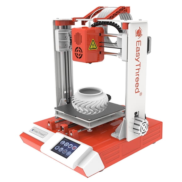 EasyThreed K6 Plus Imprimante 3D FDM Machine d'Impression de Bureau 100x100x100mm/4x4x4inches Format d'Impression Plateforme Amovible avec Contrôle à Écran Tactile Impression avec Connexion Carte TF/USB pour Débutants C
