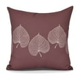 thumbnail image 2 of 26" x 26" Simply Daisy Leaf Print Fall Polyester Accent Pillow, Green Qty 1, 2 of 2