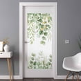 thumbnail image 3 of Non-Adhesive Static Cling Window Tint, Sage Green Eucalyptus Window Privacy Film Frosted, Spring Summer Farmhouse Leaves Insulated Windows Frosted Films for Living room, 35.4 x 78.7 Inches, 3 of 9