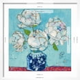 thumbnail image 5 of Art.com Vase of Peonies Aqua Art Print by Kellie Day, White Frame Wall Art, 21" x 21", 5 of 5