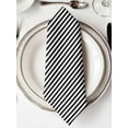 thumbnail image 2 of Cloth Napkins Set of 2 - 20x20 Inches, Black White Stripe Washable Reusable Table Napkins, Modern Minimalist Geometric Striped Soft & Absortbent Dining Napkin for Party Wedding Hotel Restaurant, 2 of 8
