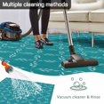 thumbnail image 5 of Teal Morocco Outdoor Rug 5x7 Ft - Reversible Patio Rug Outdoor Camping Rugs, Geometric Leaf Diamond Lattice Abstract Washable Indoor Outdoor Area Rugs, Non-Slip Outdoor Carpet Runner for Deck/Porch, 5 of 8