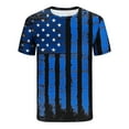 thumbnail image 5 of Summer Savings Clearance! Ynynloco Patriotic Shirts for Men Trendy Fourth of July Short Sleeve Crewneck USA Mens T-Shirts American Flag Classic Graphic Tee, 5 of 5