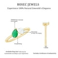 thumbnail image 5 of Rosec Jewels Real Emerald Toi Et Moi Promise Ring - Emerald Diamond Ring for Women - AAA Grade - Ready to Gift for Valentines Day, 14K Yellow Gold, US 10.50, 5 of 8