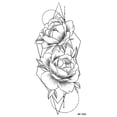 thumbnail image 2 of Pntutb Croquis Tatouages Autocollants Abstraits Fleurs Roses, 2 of 2
