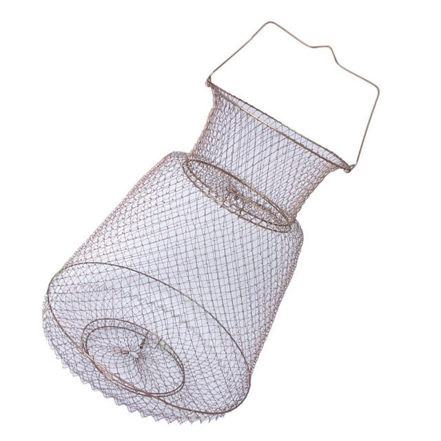 Lobster Mesh Fishing Net Prawn Crab Cage Folding Trap Net Foldable Metal Wire Fish Shrimp Basket Workhe