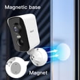 thumbnail image 5 of Laxihub Magnetic Base Wifi Camera 340° Pan Function 3MP High Resolution Outdoor Rechargeable Battery Color Night Vision with Spotlight, 5 of 9