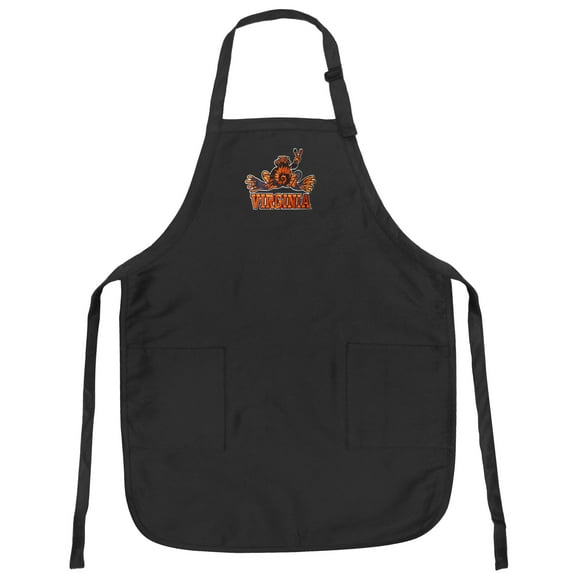 Broad Bay University of Virginia Peace Frogs Apron DELUXE UVA Peace Frog APRONS for Men or Women - Grilling, Kitchen, or Tailgating