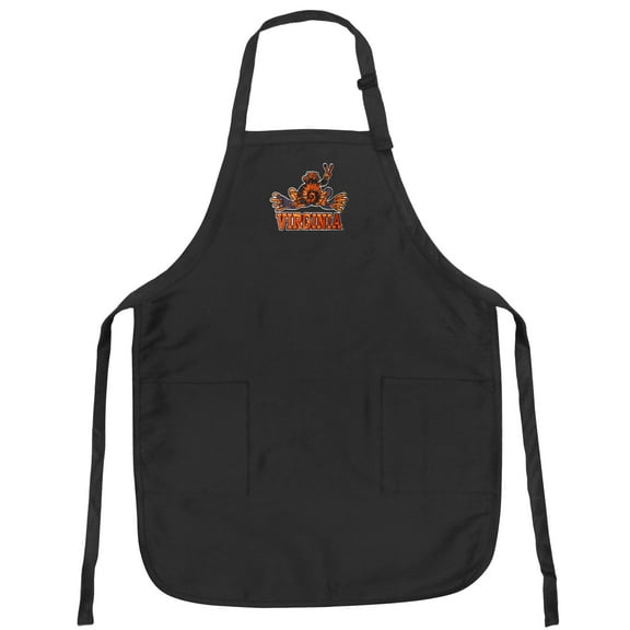 Broad Bay University of Virginia Peace Frogs Apron DELUXE UVA Peace Frog APRONS for Men or Women - Grilling, Kitchen, or Tailgating