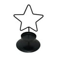 thumbnail image 2 of Black Metal Christmas Star Tealight Candle Holders - Minimalist Rustic Holiday Decor with Pine Silhouette,Fireplace & Dining Table Centerpiece for Christmas Party (6in)‌, 2 of 6