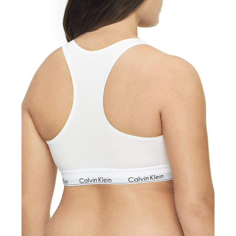 Calvin Klein Women's Modern Cotton Unlined Wireless Bralette Large White 
