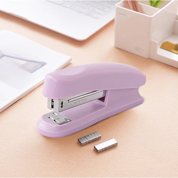 CEHVOM Back to School Supplies,Office Supplies,12 HoleStaple Guns Portable Binding Machines Office Student Stationery Macarons Color Medium Stapler
