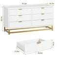 thumbnail image 3 of Danolapsi 6 Drawer Dresser for Bedroom,Chest of Drawers with Metal Base,Modern Dresser Chest Cabinet Organizer,Large Capacity Storage Cabinet,Large Dresser for Living Room,Hallway,Closet, 3 of 6