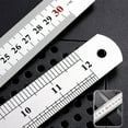 thumbnail image 5 of Stainless Steel Ruler Double Scale Drawing Ruler Math Ruler Geometry Measuring Ruler for Drawing Drafting Measuring, 5 of 15