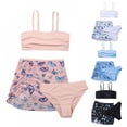 thumbnail image 6 of GYRATEDREAM Girl's Butterfly Print Bikini Bathing Suit with Cover Up Beach Skirt 3 Piece Swimsuits, White 8-9 Years, 6 of 6