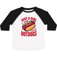 thumbnail image 3 of Inktastic Just a Girl Who Loves Hot Dogs Girls Toddler T-Shirt, 3 of 5