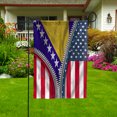 thumbnail image 2 of Zipper Flag American Show Bosnian Flag USA Bosnia And Herzegovina Patriotic Root House Flag, Double-Sided Decorative Outdoor Flag, Patriotic Polyester Yard Flag 29.5 x 39.5 in, 2 of 5