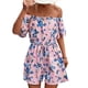 thumbnail image 3 of Mameluco Estampado Mameluco Casual Mameluco De Manga Corta Mameluco De Mujer Mameluco Estampado Fuera Del Hombro Pantalones Cortos De Manga Corta Casuales Mameluco De Verano Con ANGGREK AH3075, 3 of 6
