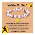 thumbnail image 1 of Pulsera Fervia de Softbol con Inicial y Corazón, Regalo para Niñas, 1 of 6