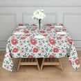 thumbnail image 6 of 60x60 Inch Waterproof Square Tablecloth, Thickened Polyester Table Cover for Dining & Parties, Floral Print, 6 of 6