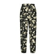 thumbnail image 6 of Horkkom Floral Pants for Women High Waisted Lounge Pants Casual Comfy Yoga Boho Pants with Pockets, Gifts for Women S, 6 of 6