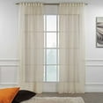 thumbnail image 4 of 3S Brother's Beige Lace Sheers Dots Pattern Curtains Extra Long Set of 2 Panels Rod Pocket & Back Tab Home Décor Window Custom Made Drapes -Made in Turkey Each Panel (100"W x 63"L), 4 of 5