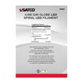 thumbnail image 6 of Satco 4.5 Watt G40 LED - Amber - Medium base - 2000K - 240 Lumens - 120 Volt, 6 of 9