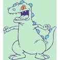 thumbnail image 7 of Rugrats Reptar Line Art Men's Irish Green Heather T-shirt-Medium, 7 of 7