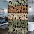 thumbnail image 6 of Dog Claws Painting Shower Curtain, Vintage Green Wood Striped Farm Animal Country Waterproof Shower Curtain Set with 12 Hooks Lightweight Bath Curtains Fabric Bathroom Decor 48x72 Inches, 6 of 9