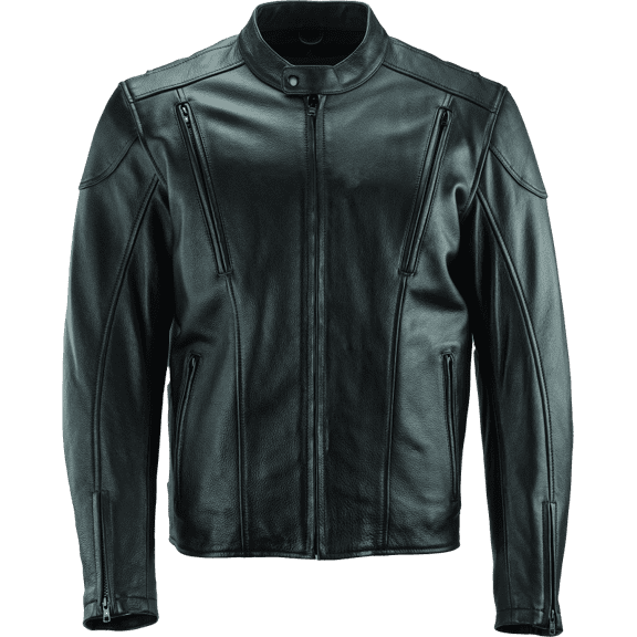 River Road Race Leather Jacket Black - Large