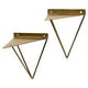 thumbnail image 2 of Soportes de estantería de Metal dorado Macarena decorativos de pared flotante, 2 of 7