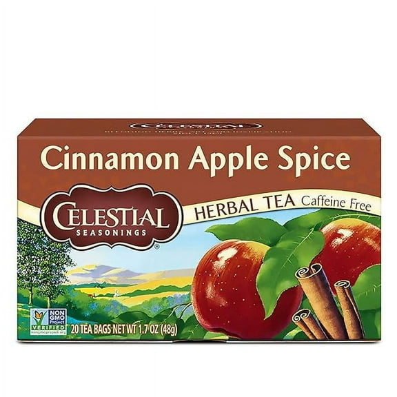 Celestial Seasonings, Caffeine Free Herbal Tea, Cinnamon Apple Spice, 20 ea (Pack of 2)