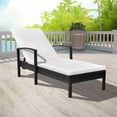 thumbnail image 2 of Sun Lounger with Cushion Poly Rattan Black, 2 of 6