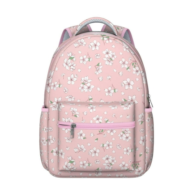 Tropical Flower and Hummingbird Illustration Backpack for Students Wear-Resistant, Fashion School Backpack with Adjustable Straps for Student and Student
