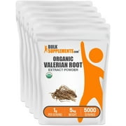 BulkSupplements Organic Valerian Root Extract Powder - 1g per Serving - 5 Kilograms (11 lbs) - 5000 Servings
