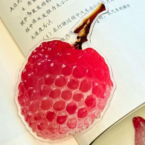 10Pcs Realistic Fruit Shape Acrylic Bookmarks Reading Aid For Kids Book Lovers