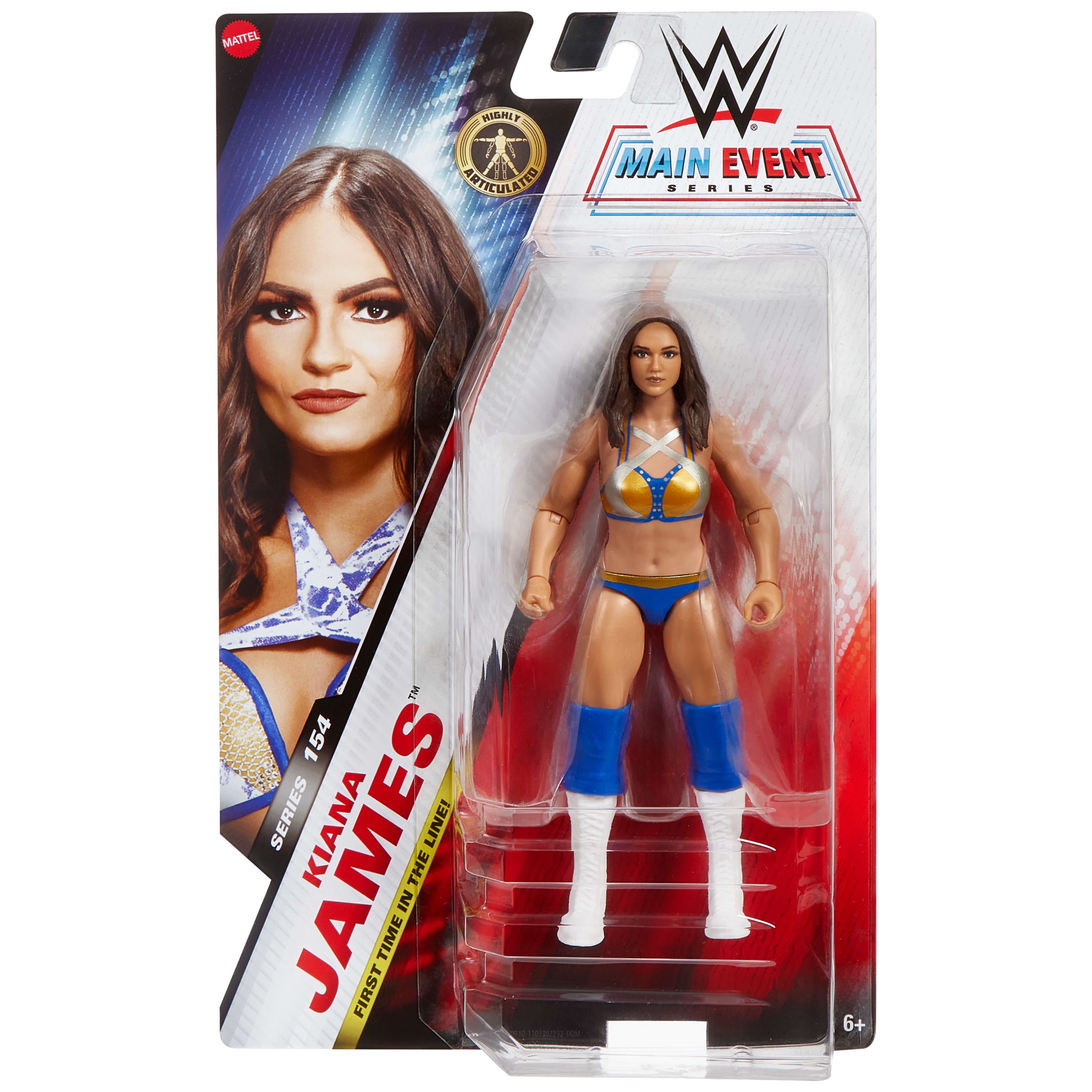 WWE Kiana James Action Figure, Main Event Series #154 6-inch Collectible Superstar with Articulation