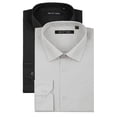 thumbnail image 1 of 2-Pack Men's Classic Fit Solid Long Sleeve Dress Shirts, 1 of 8